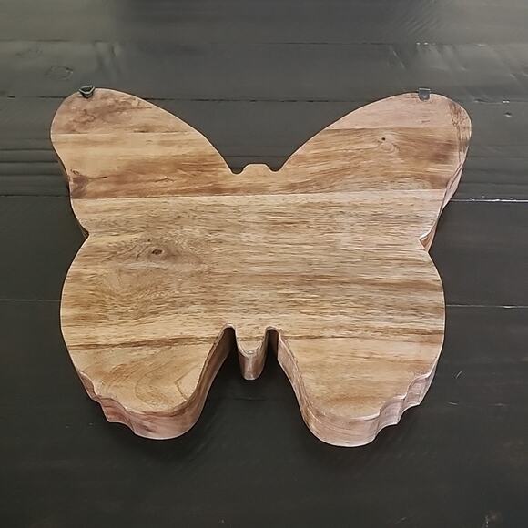 BUTTERFLY Wood Shelf or Tray Bohemian Style Beautiful Finished Accent Piece - Picture 5 of 8